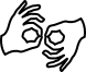 Sign language symbol