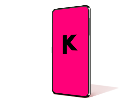 Phone with pink wallpaper and Koodo logo on it