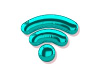 Wifi logo made of balloons.