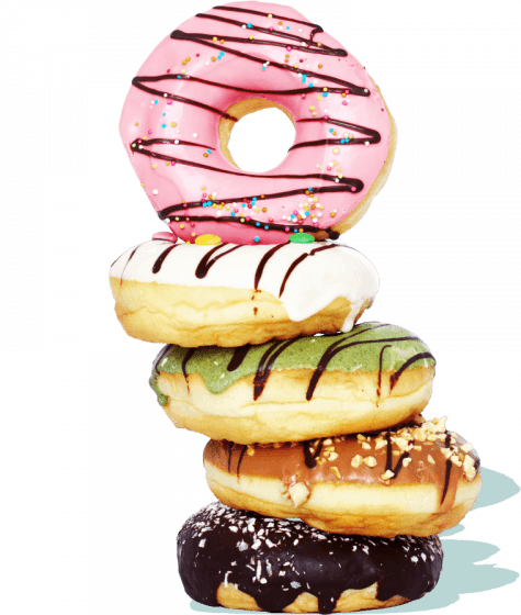 Koodo donuts stacked on top of each other