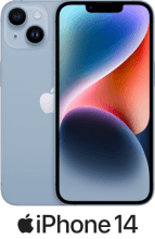 iPhone 14 with logo