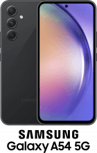 Samsung Galaxy A54 5G with logo