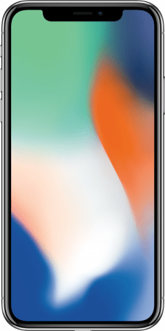 iPhone X silver front