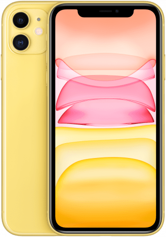 iPhone 11 Yellow back to back