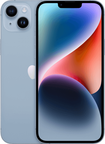 iPhone 14 Plus Blue front and back