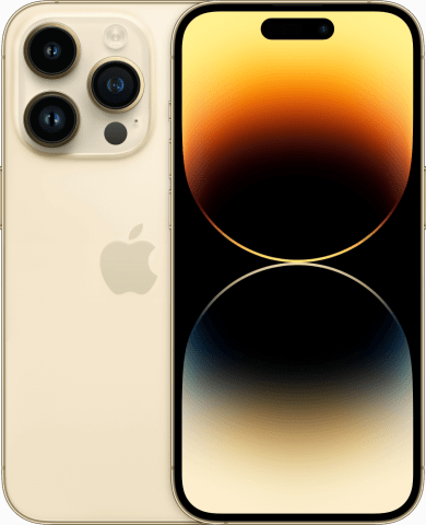 iPhone 14 Pro Gold front and back